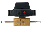 Комплект горизонтальний тунельний аптечний підсумок рол U-WIN PRO Cordura® 500 Black з балістичним пакетом під захист попереку НВМПЕ Китай / Площа захисту 2,3 дм.кв. фото №5