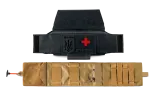 Комплект горизонтальний тунельний аптечний підсумок рол U-WIN PRO Cordura® 500 Black з балістичним пакетом під захист попереку НВМПЕ Китай / Площа захисту 2,3 дм.кв. фото №6