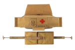Комплект горизонтальний тунельний аптечний підсумок рол U-WIN PRO Cordura® 500 Coyote з балістичним пакетом під захист попереку НВМПЕ Китай / Площа захисту 2,3 дм.кв. фото №5