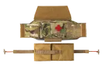 Комплект горизонтальний тунельний аптечний підсумок рол U-WIN PRO Cordura® 1000 MultiCam® з балістичним пакетом під захист попереку НВМПЕ Китай / Площа захисту 2,3 дм.кв. фото №6