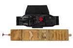 Комплект горизонтальний тунельний аптечний підсумок рол U-WIN PRO Cordura® 1000 MultiCam® Black з балістичним пакетом під захист попереку НВМПЕ Китай / Площа захисту 2,3 дм.кв. фото №6