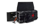 Комплект горизонтальний тунельний аптечний підсумок рол U-WIN PRO Cordura® 1000 MultiCam® Black з балістичним пакетом під захист попереку НВМПЕ Китай / Площа захисту 2,3 дм.кв.