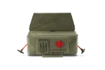 Комплект горизонтальний тунельний аптечний підсумок рол U-WIN PRO Cordura® 500 Ranger Green / Темна Олива з балістичним пакетом під захист попереку НВМПЕ Китай / Площа захисту 2,3 дм.кв. фото №3