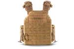 Плитоноска / тактичний жилет Plate Carrier U-WIN BASE зі швидким скиданням 250х300 / 250х312 (Темп) з камербандами розмір 1 під балістичні пакети Cordura® 500 Coyote фото №2