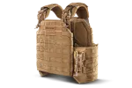 Плитоноска / тактичний жилет Plate Carrier U-WIN PRO зі швидким скиданням 240х320 з камербандами розмір 4 під балістичні пакети Cordura® 500 Coyote