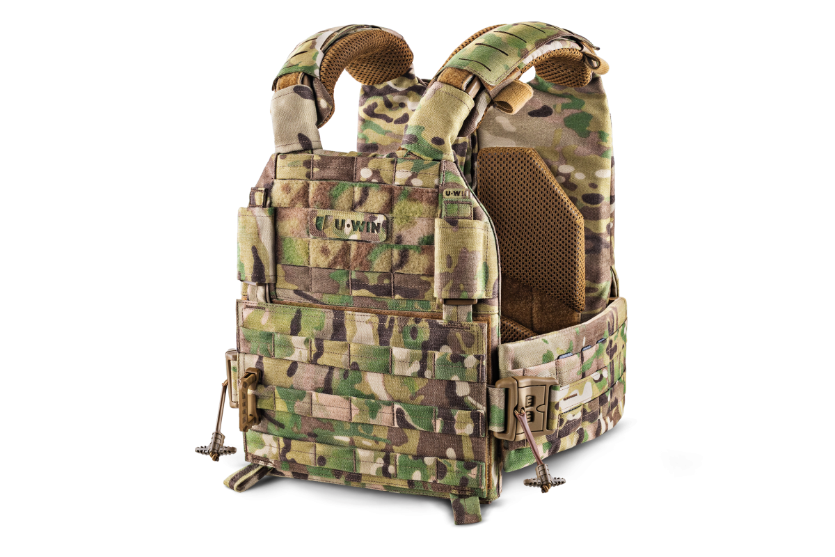 Плитоноска / тактичний жилет Plate Carrier U-WIN AGILE зі швидким скиданням 250х300 з камербандами розмір 2 під балістичні пакети Cordura® 1000 MultiCam®