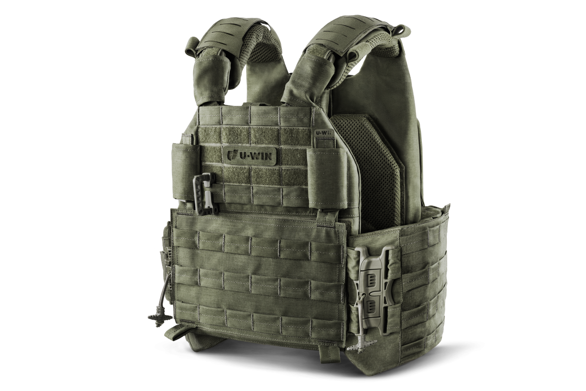 Плитоноска / тактичний жилет Plate Carrier U-WIN AGILE 250х300 з камербандами PRO зі швидкоскидами SPIDER розмір 2 Cordura® 500 Ranger Green / Темна Олива