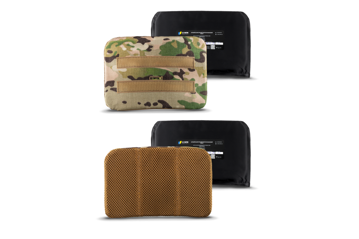 Комплект: Пошивні вироби на камербанди U-WIN OnlyWars Розмір 1 Cordura® 1000 MultiCam® з Балістичними пакетами U-WIN OnlyWars НВМПЕ Китай 2 штуки / Площа захисту 6,6 дм.кв.