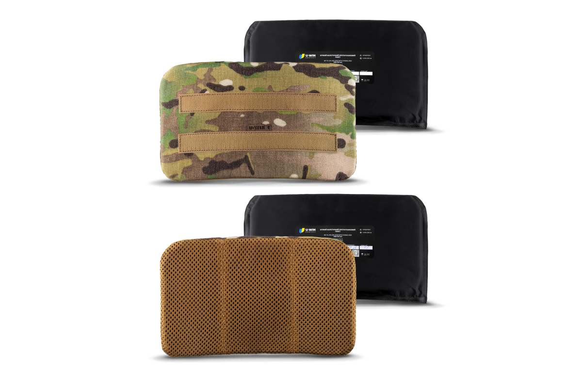 Комплект: Пошивні вироби на камербанди U-WIN OnlyWars Розмір 2 Cordura® 1000 MultiCam® з Балістичними пакетами U-WIN OnlyWars НВМПЕ Китай 2 штуки / Площа захисту 7,8 дм.кв.