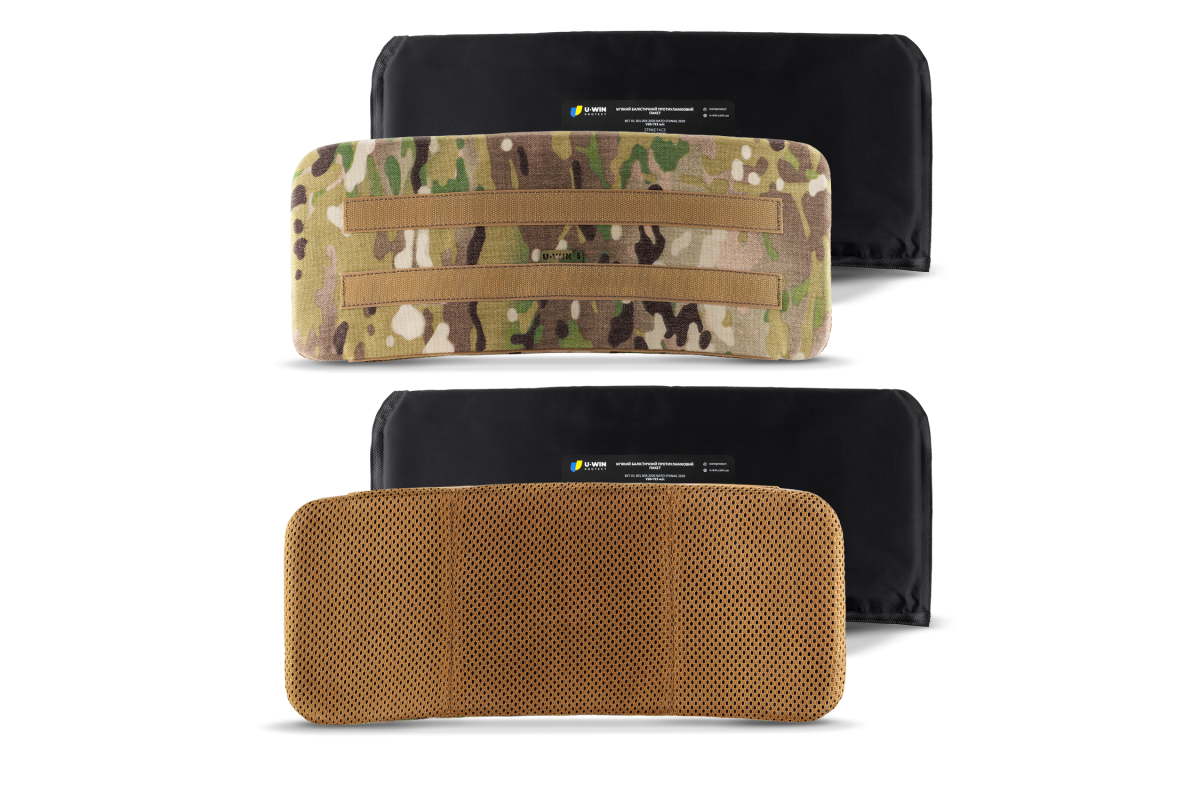 Комплект: Пошивні вироби на камербанди U-WIN OnlyWars Розмір 5 Cordura® 1000 MultiCam® з Балістичними пакетами U-WIN OnlyWars НВМПЕ Китай 2 штуки / Площа захисту 11,4 дм.кв.