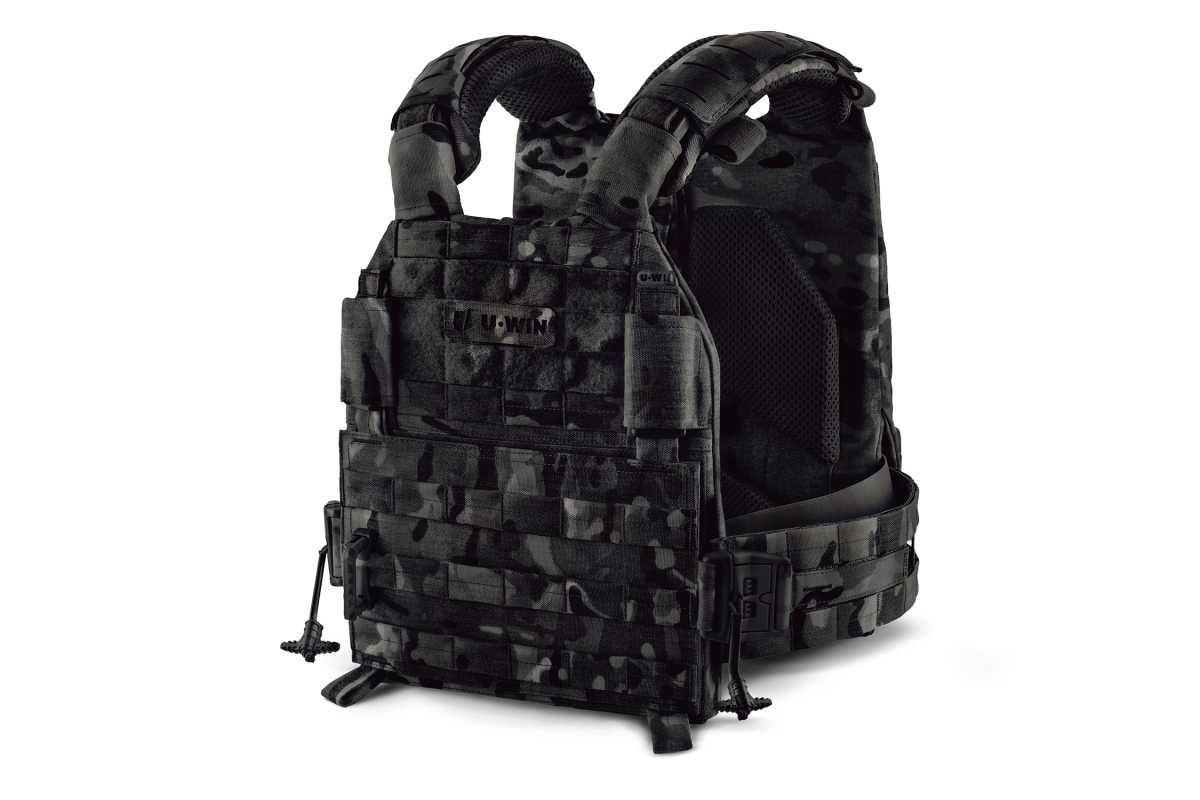 Плитоноска / тактичний жилет Plate Carrier U-WIN AGILE OW зі швидким скиданням 250х300 з камербандами U-WIN OnlyWars SPIDER 40  Розмір 2 Cordura® 1000 MultiCam® Black
