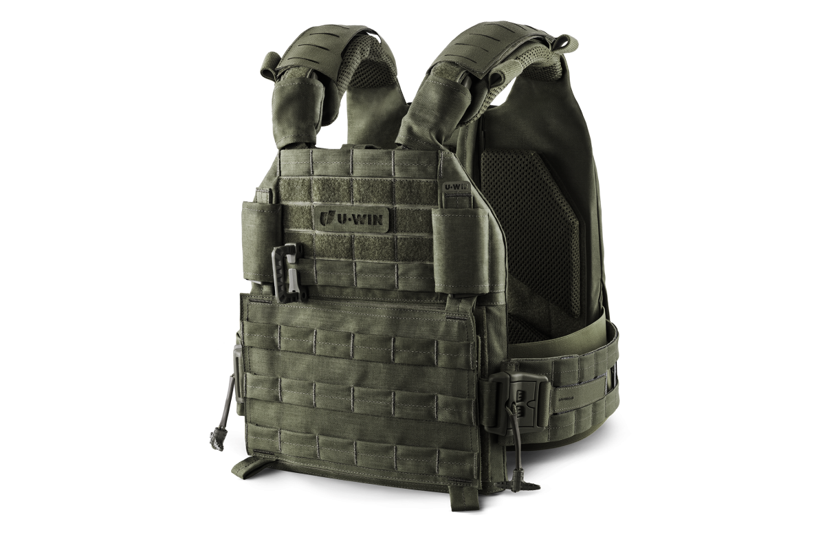 Плитоноска / тактичний жилет Plate Carrier U-WIN AGILE OW зі швидким скиданням 250х300 з камербандами U-WIN OnlyWars SPIDER 40  Розмір 2 Cordura® 1000 Ranger Green (Темна Олива)