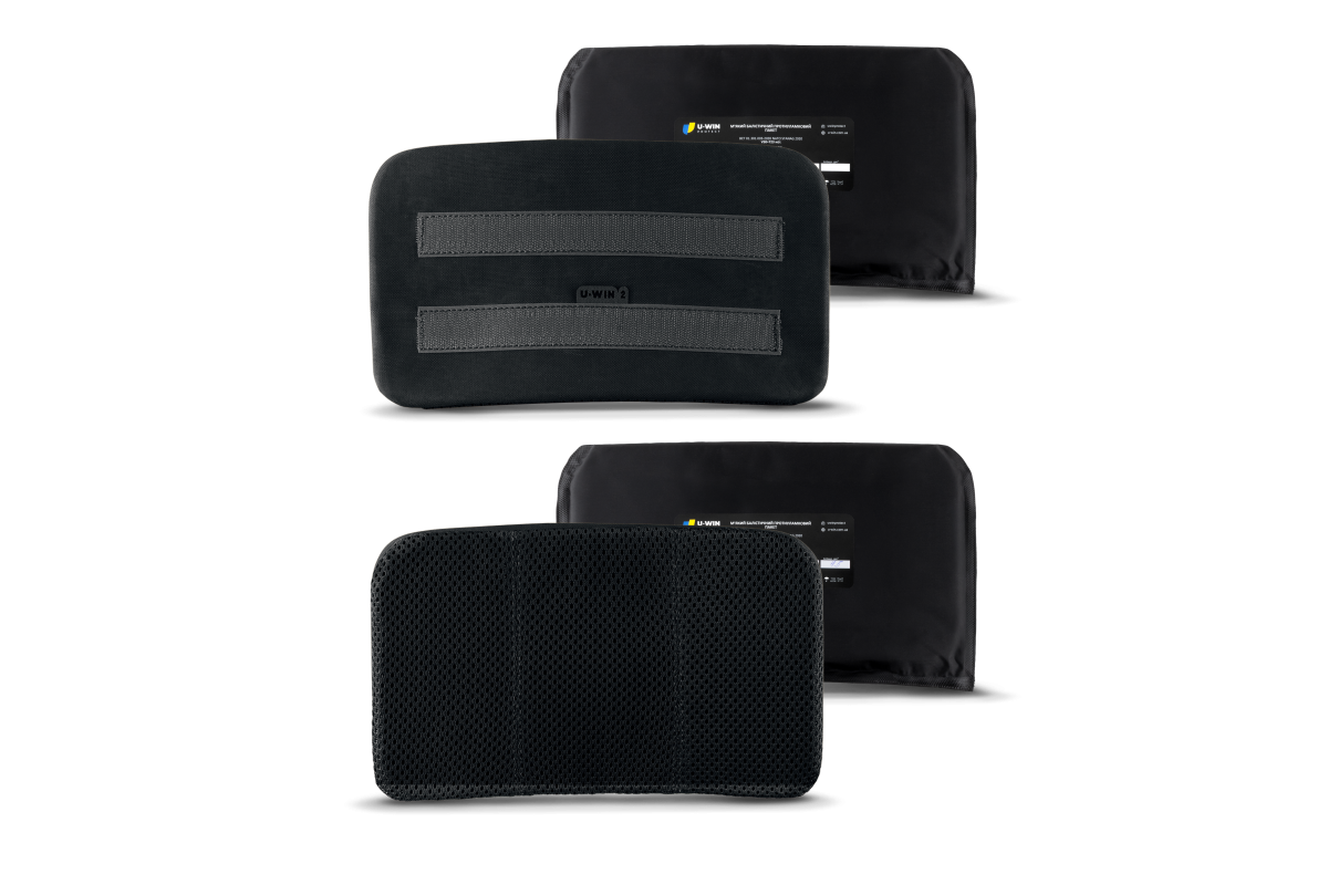 Комплект: Пошивні вироби на камербанди U-WIN OnlyWars Розмір 2 Cordura® 500 Black з Балістичними пакетами U-WIN OnlyWars НВМПЕ Китай 2 штуки / Площа захисту 7,8 дм.кв.