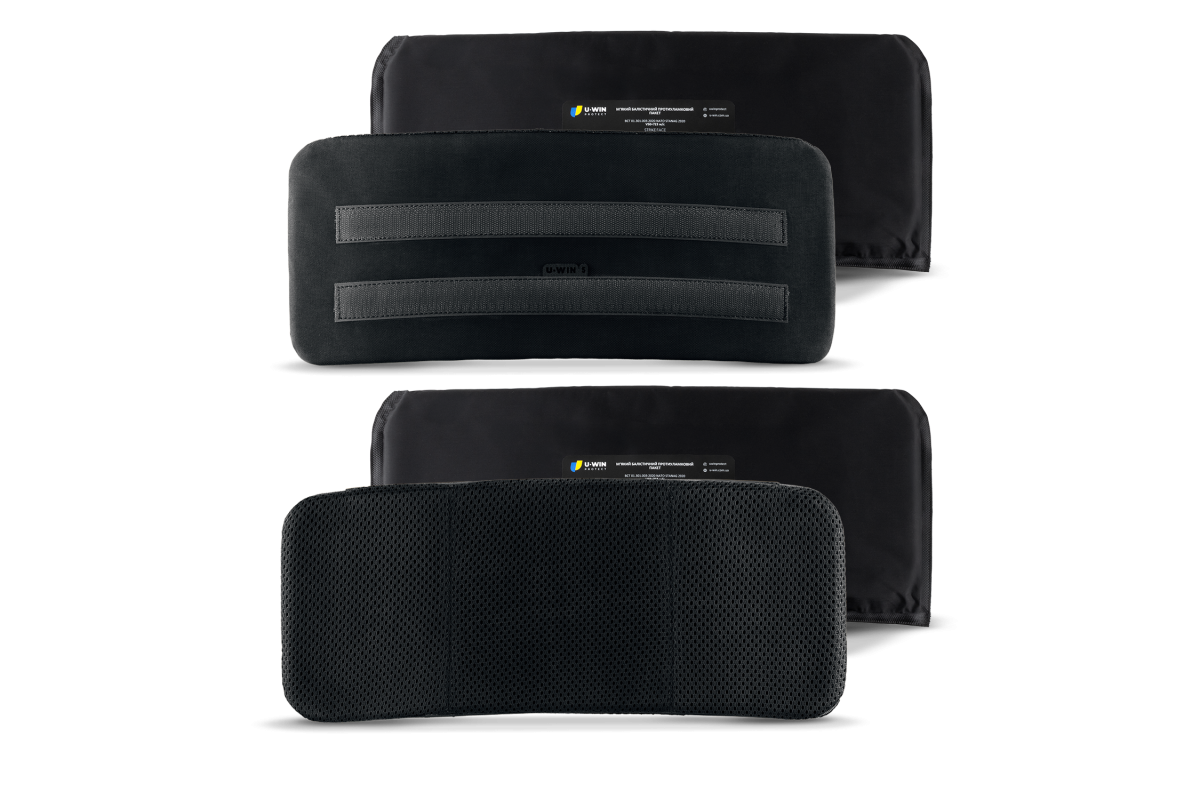 Комплект: Пошивні вироби на камербанди U-WIN OnlyWars Розмір 5 Cordura® 500 Black з Балістичними пакетами U-WIN OnlyWars НВМПЕ Китай 2 штуки / Площа захисту 11,4 дм.кв.