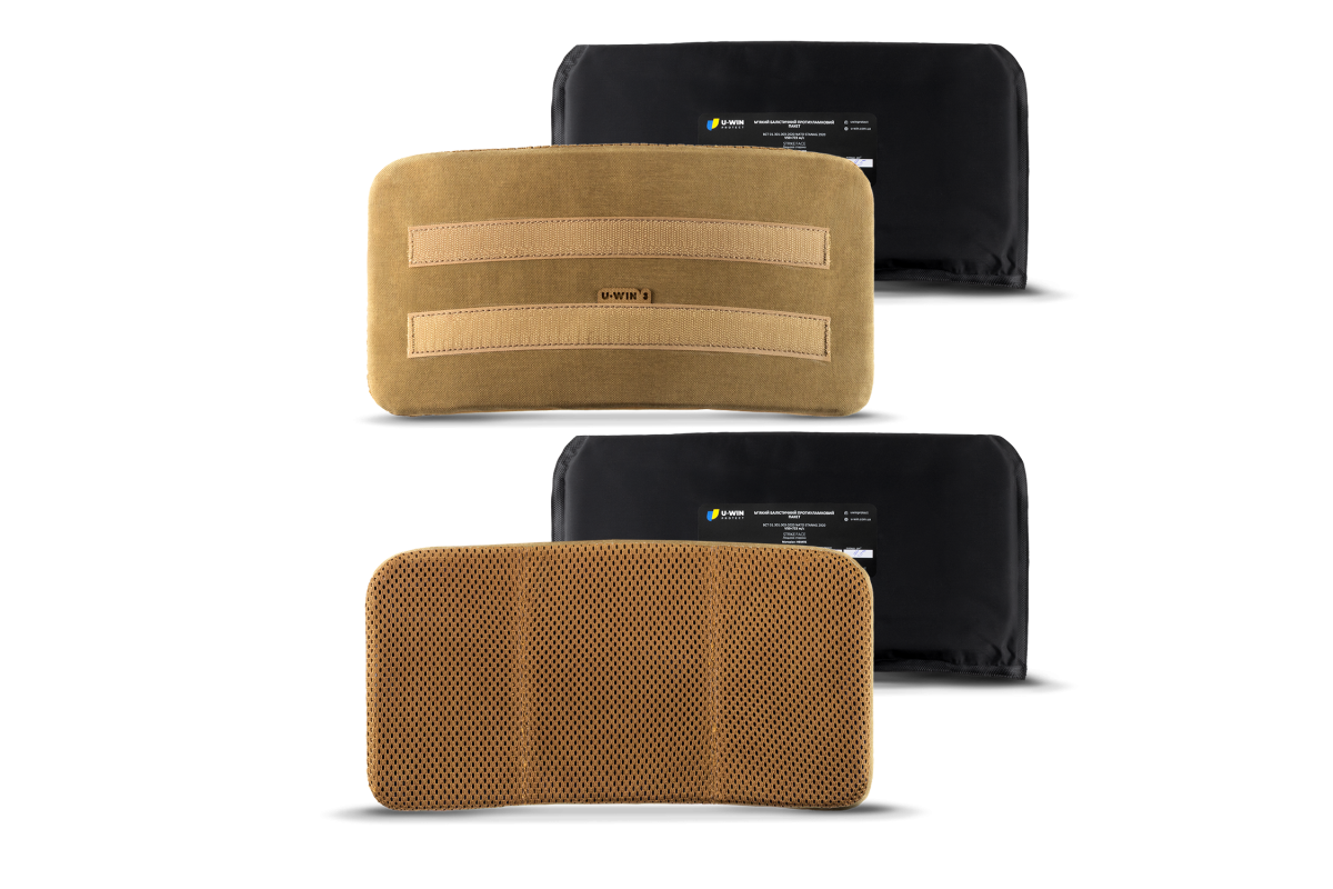 Комплект: Пошивні вироби на камербанди U-WIN OnlyWars Розмір 3 Cordura® 500 Coyote з Балістичними пакетами U-WIN OnlyWars НВМПЕ Китай 2 штуки / Площа захисту 9,0 дм.кв.
