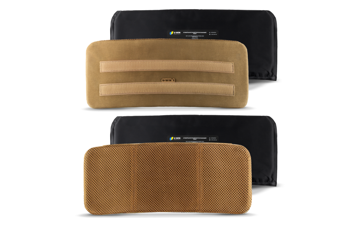 Комплект: Пошивні вироби на камербанди U-WIN OnlyWars Розмір 5 Cordura® 500 Coyote з Балістичними пакетами U-WIN OnlyWars НВМПЕ Китай 2 штуки / Площа захисту 11,4 дм.кв.
