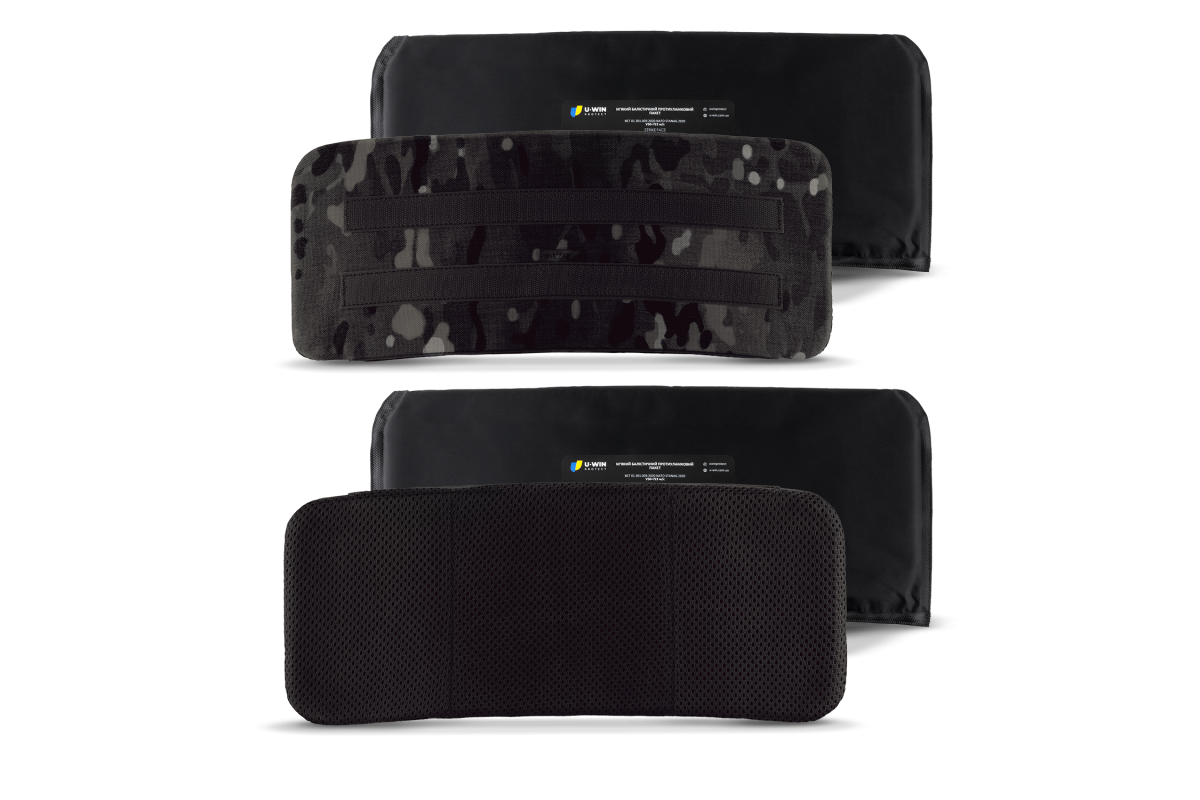 Комплект: Пошивні вироби на камербанди U-WIN OnlyWars Розмір 5 Cordura® 1000 MultiCam® Black з Балістичними пакетами U-WIN OnlyWars НВМПЕ Китай 2 штуки / Площа захисту 11,4 дм.кв.