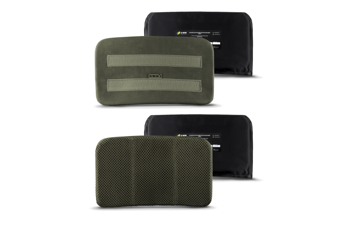 Комплект: Пошивні вироби на камербанди U-WIN OnlyWars Розмір 2 Cordura® 500 Ranger Green (Темна Олива) з Балістичними пакетами U-WIN OnlyWars НВМПЕ Китай 2 штуки / Площа захисту 7,8 дм.кв.