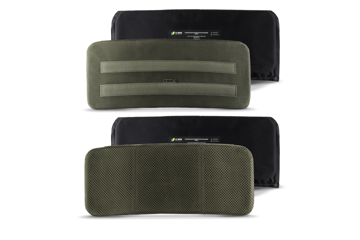Комплект: Пошивні вироби на камербанди U-WIN OnlyWars Розмір 5 Cordura® 500 Ranger Green (Темна Олива) з Балістичними пакетами U-WIN OnlyWars НВМПЕ Китай 2 штуки / Площа захисту 11,4 дм.кв.
