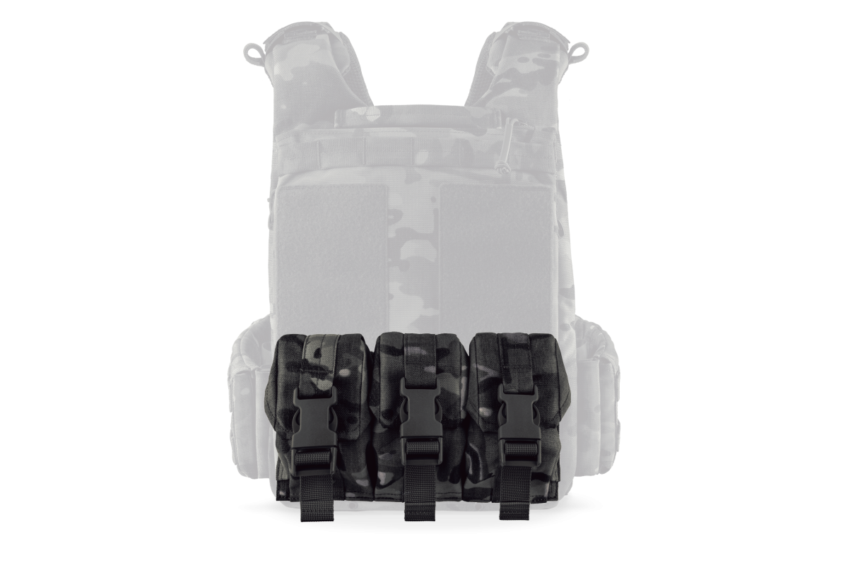 Модуль під 3 ручні гранати на базу задньої штурмової панелі U-WIN OnlyWars Cordura® 1000 MultiCam® Black