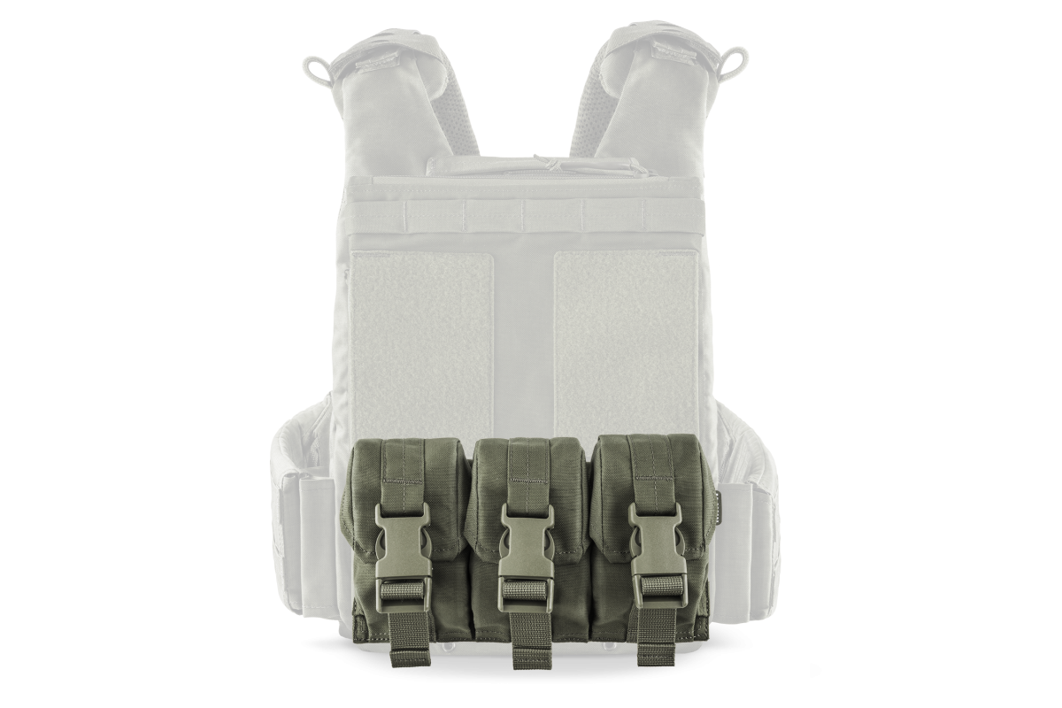 Модуль під 3 ручні гранати на базу задньої штурмової панелі U-WIN OnlyWars Cordura® 500 Ranger Green (Темна Олива)