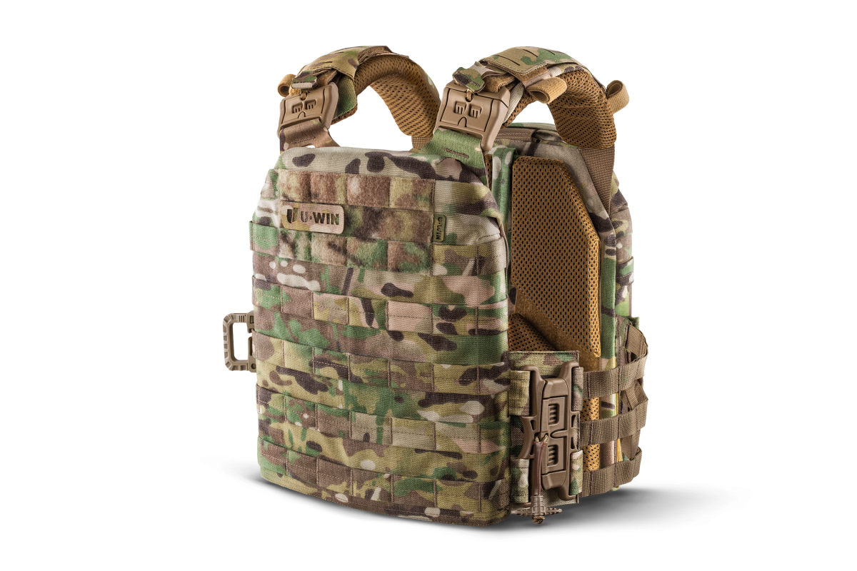 Плитоноска / тактичний жилет Plate Carrier U-WIN PRO зі швидким скиданням 250х300 зі скелетними камербандами Cordura® 1000 MultiCam®