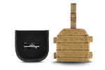Комплект Стегнова платформа права U-WIN PRO Cordura® 500 Coyote з балістичним пакетом НВМПЕ Dyneema USA / Площа захисту 4,62 дм.кв.