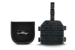 Комплект Стегнова платформа права U-WIN PRO Cordura® 500 Black з балістичним пакетом НВМПЕ Dyneema USA / Площа захисту 4,62 дм.кв.