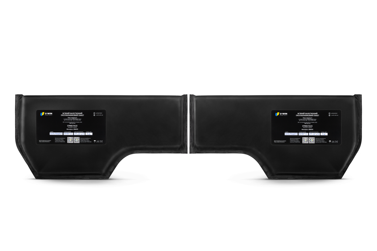 Балістичні пакети U-WIN під бокові камербанди розмір 4 Плитоноски U-WIN PRO 2-й клас НВМПЕ Китай 2 штуки / Площа захисту 14,4 дм.кв.