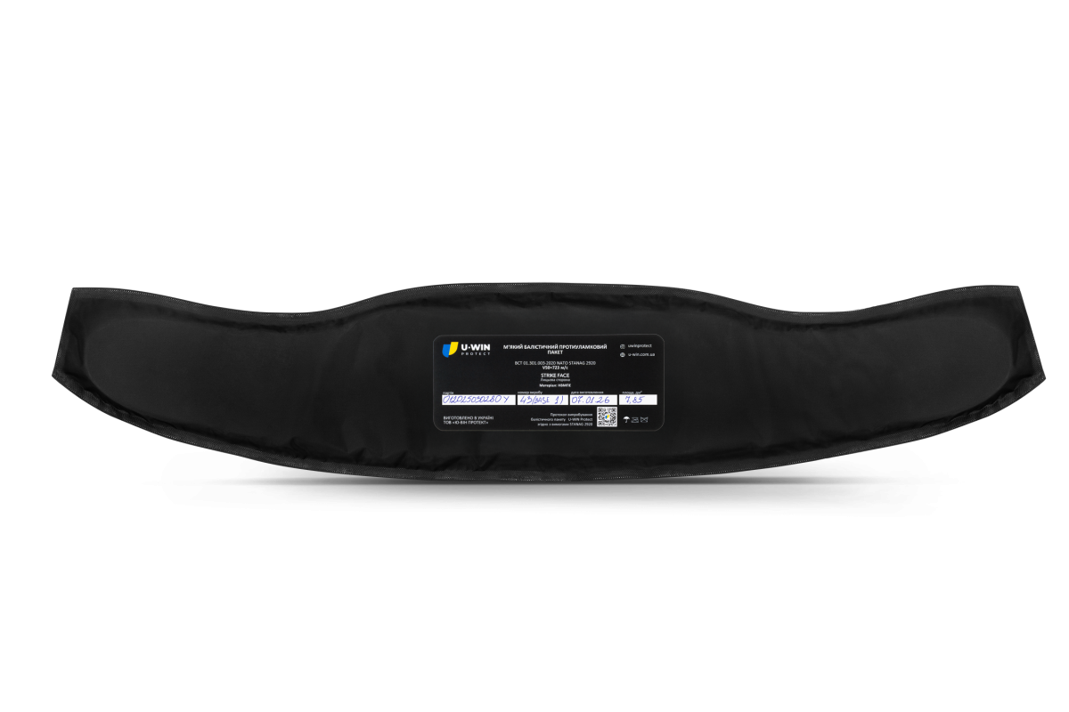 Балістичний пакет під ремінно-плечову систему РПC U-WIN BASE Розмір 1 НВМПЕ Китай / Площа захисту 7,85 дм.кв.