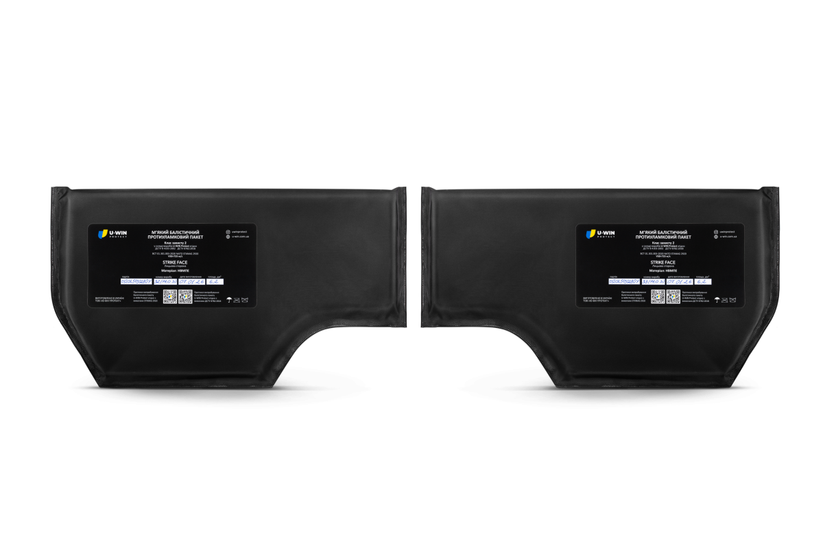 Балістичні пакети U-WIN під бокові камербанди розмір 2 Плитоноски U-WIN PRO 2-й клас НВМПЕ Китай 2 штуки / Площа захисту 9,92 дм.кв.