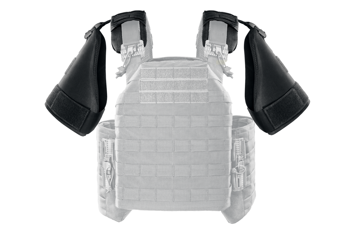 Комплект Захист плечей U-WIN PRO Cordura® 500 Black з балістичними пакетами НВМПЕ Dyneema USA / Площа захисту 16,5 дм.кв.