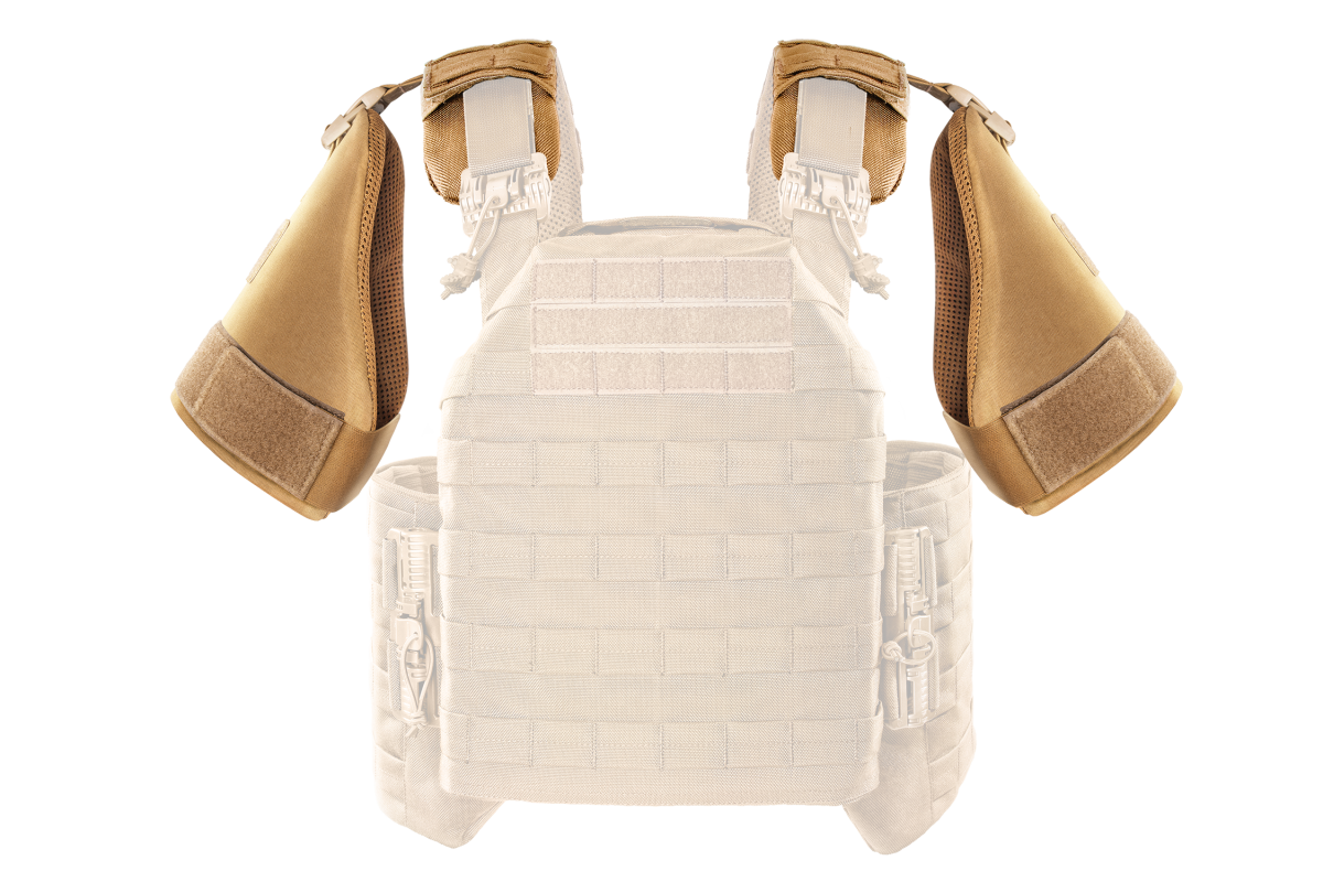 Комплект Захист плечей U-WIN PRO Cordura® 500 Coyote з балістичними пакетами НВМПЕ Dyneema USA / Площа захисту 16,5 дм.кв.
