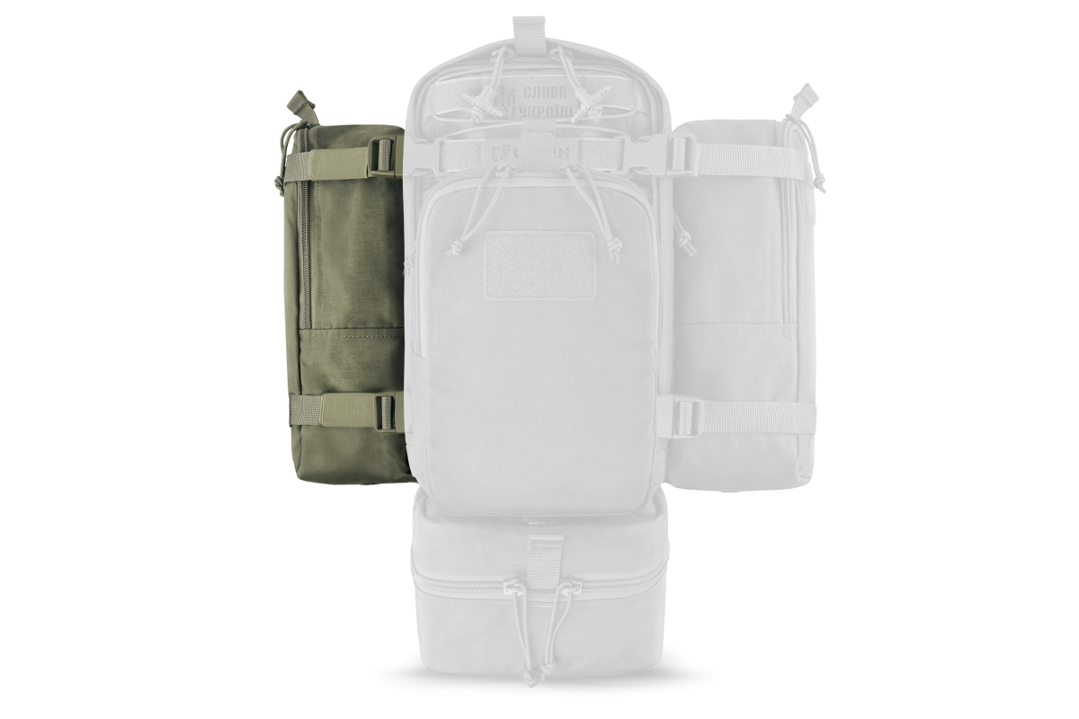 Боковий модуль на рюкзак 2,9 л / органайзер на рюкзак U-WIN Cordura® 500 Ranger Green / Темна Олива