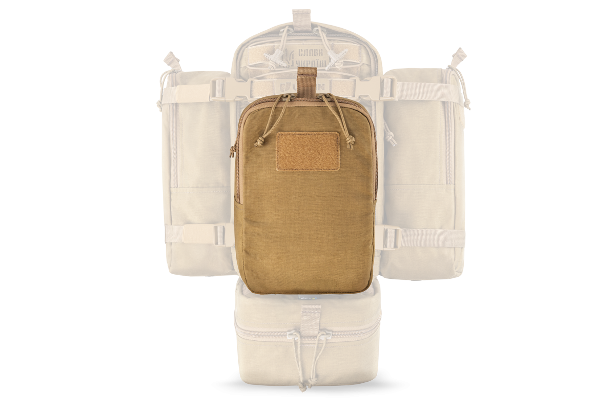 Фронтальний / передній модуль на рюкзак 3,5 л / органайзер на рюкзак U-WIN Cordura® 500 Coyote