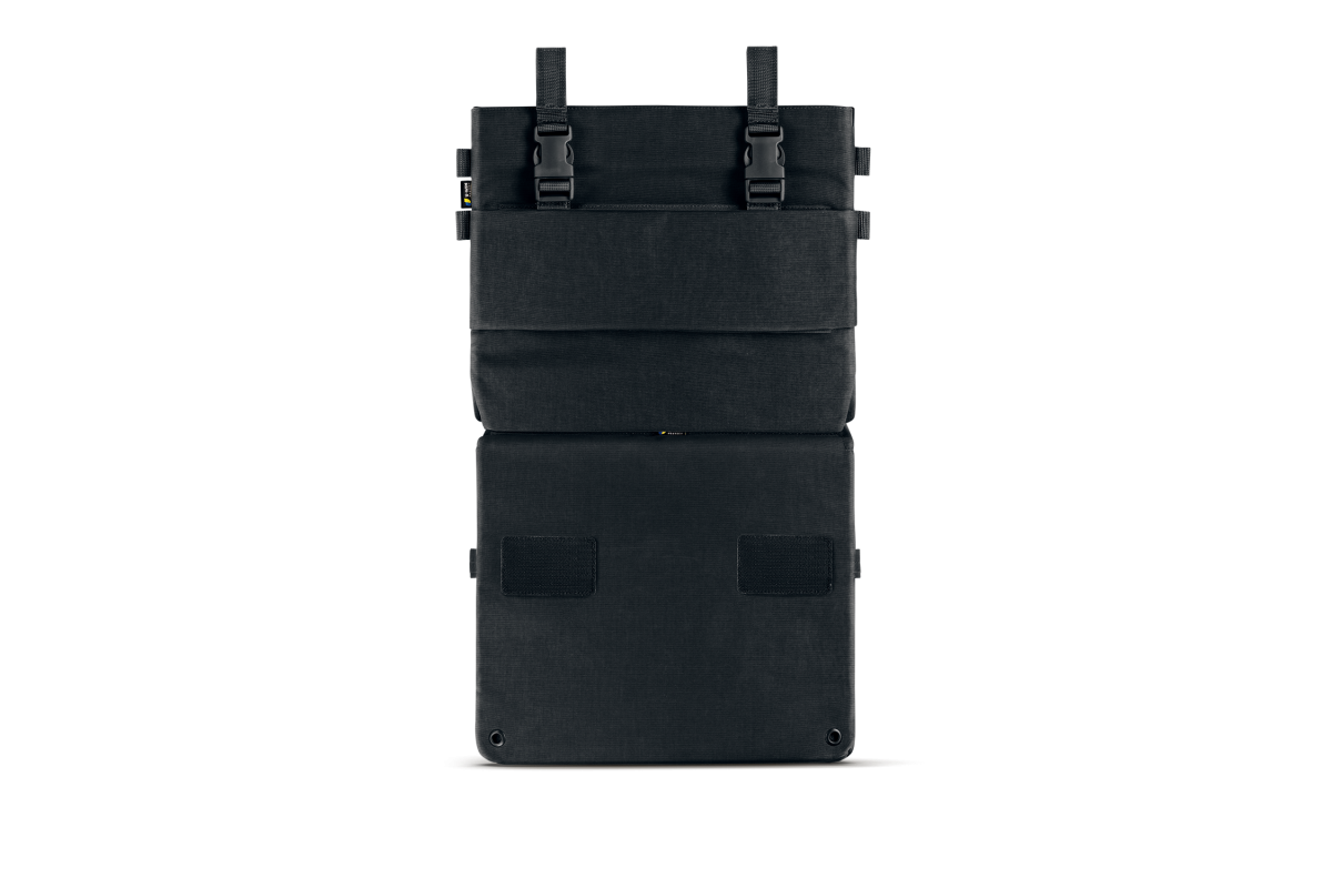 Комплект килимок для сидіння тактичний U-WIN PRO Секція 1 + секція 3 U-WIN Cordura® 500 Black + балістичний пакет 2-й клас НВМПЕ Китай / Площа захисту 7,65 дм.кв.