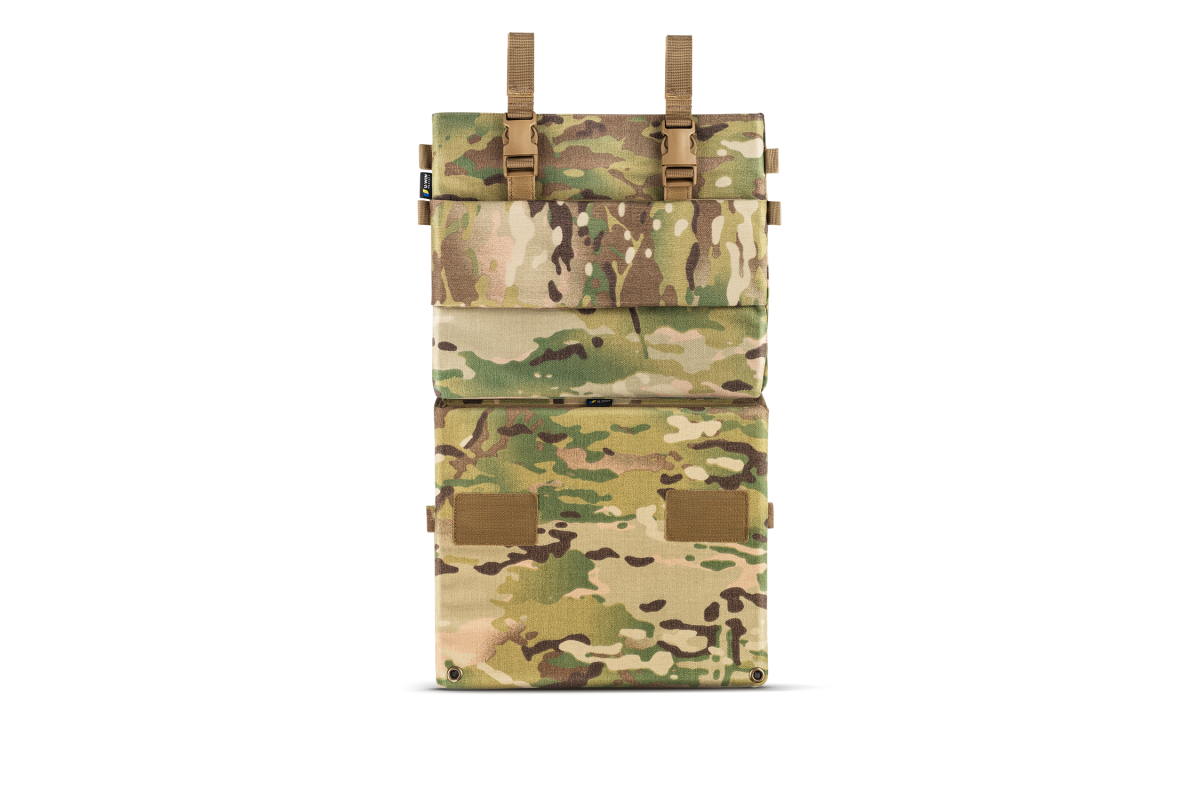 Комплект килимок для сидіння тактичний U-WIN PRO Секція 1 + секція 3 U-WIN Cordura® 1000 MultiCam® + балістичний пакет 2-й клас НВМПЕ Dyneema USA / Площа захисту 7,65 дм.кв.