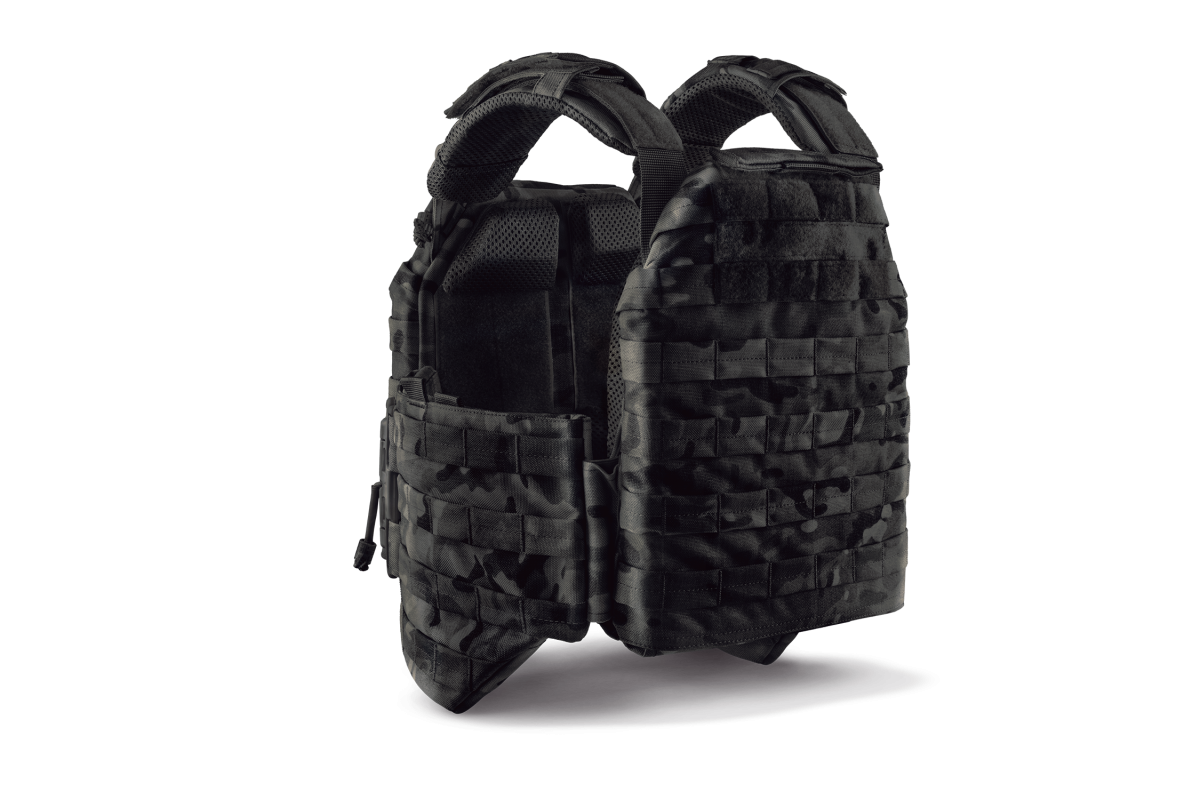 Жіноча плитоноска / тактичний жилет Plate Carrier U-WIN PRO зі швидким скиданням 250х300 з камербандами розмір 3 під балістичні пакети Cordura® 1000 MultiCam® Black