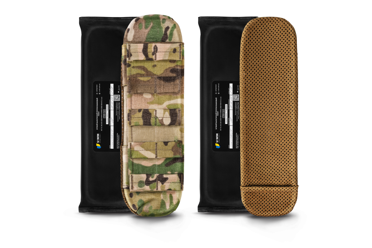 Комплект Плечики на плитоноску з прямими плечовими лямками U-WIN PRO Cordura® 1000 MultiCam® з балістичними пакетами НВМПЕ Dyneema USA / Площа захисту 4,76 дм.кв.